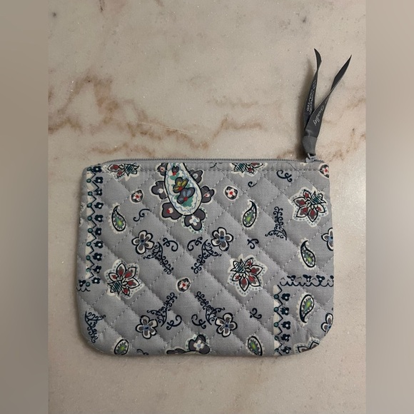 Vera Bradley Dreamer Paisley Print Small Quilted Pouch Cosmetic Bag - Picture 2 of 5